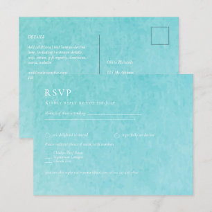 Carte Postale Budget BLIZZARD BLUE Watercolor Plage Mariage
