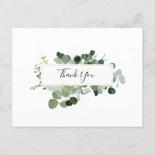 Carte Postale Budget de la verdure de mariage Merci