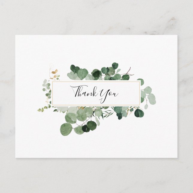 Carte Postale Budget de la verdure de mariage Merci  (Devant)