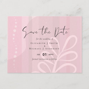 Carte Postale Budget Dusty rose moderne Mariage Abstrait