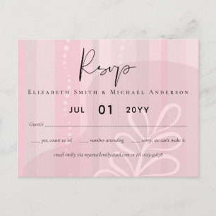 Carte Postale Budget Dusty rose moderne Mariage Abstrait