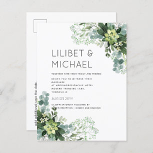 Carte Postale BUDGET Eucalyptus Mariage de verdure