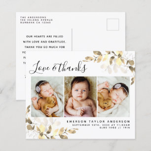 Carte Postale Budget Eucalyptus Photo Baby Merci