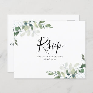 Carte postale Budget Eucalyptus Wedding RSVP