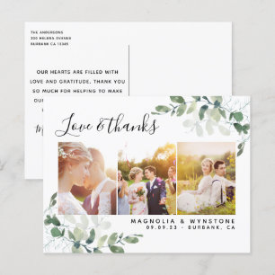 Carte Postale Budget Photo Eucalyptus Mariage Merci
