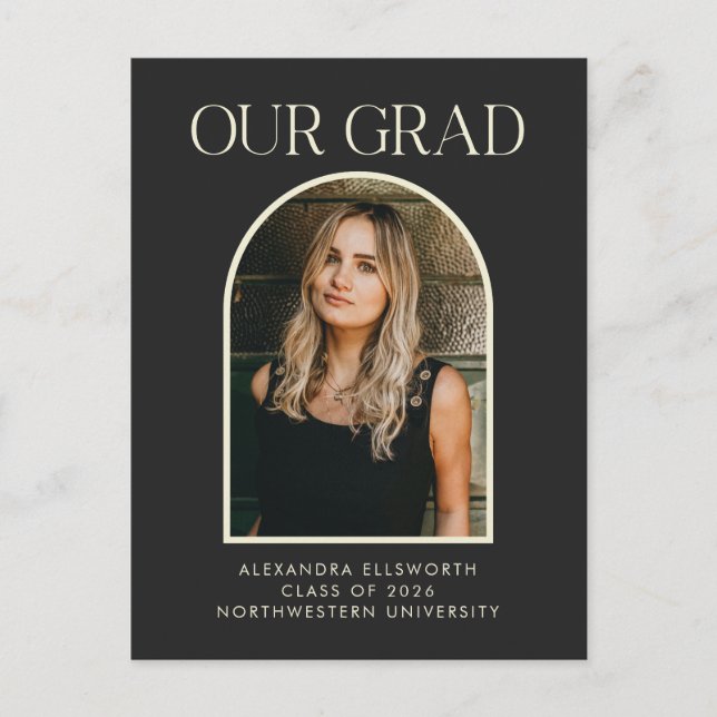 Carte Postale Budget Photo moderne Arc Noir Graduation (Devant)