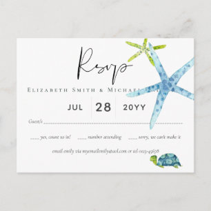 Carte Postale BUDGET PLAGE Océan Océan Vie Mariage RSVP