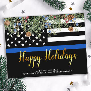 Carte Postale Budget Police Département Noël Joyeux Fêtes
