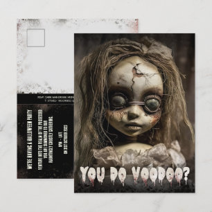 Carte Postale Budget Poupée Voodoo Adulte Halloween Invitation