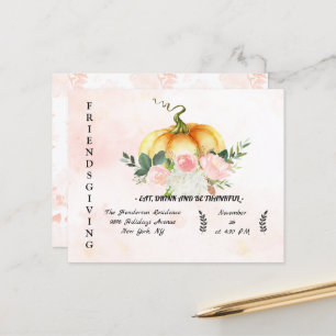 Carte Postale Budget Rustique Thanksgiving Invitat