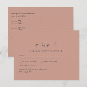 Carte Postale BUDGET Terracotta Monochrome Mariage