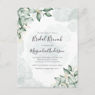 Carte Postale BUDGET Watercolor Eucalyptus Bridal Brunch