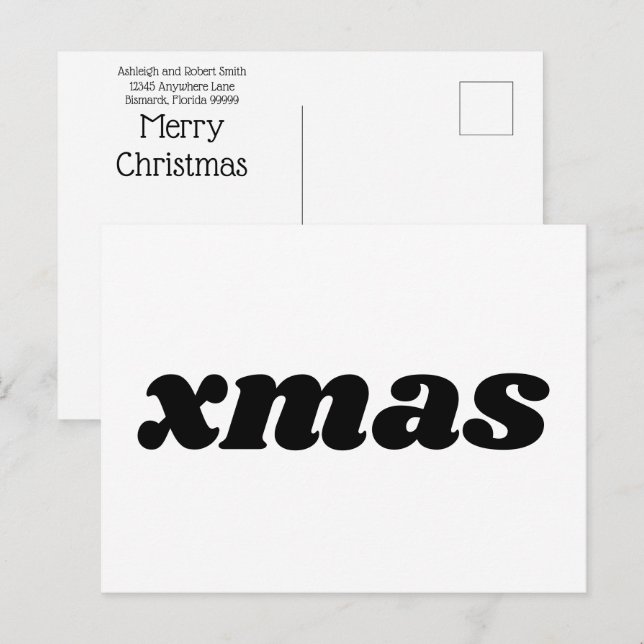 Carte Postale Budget Xmas (Devant / Derrière)