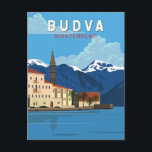 Carte Postale Budva Montenegro Retro Travel Art Vintage<br><div class="desc">Budva vectoriel design. Budva est une ville du Monténégro sur la mer Adriatique. Faisant partie de la Riviera Budva,  elle est connue pour ses plages de sable et sa vie nocturne.</div>