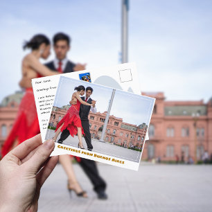 Carte Postale Buenos Aires Argentine Casa Rosada w Tango Dancers