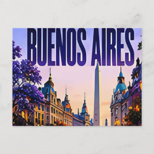 Carte Postale 🌺 Buenos Aires Style de Ville Moderne 🌺