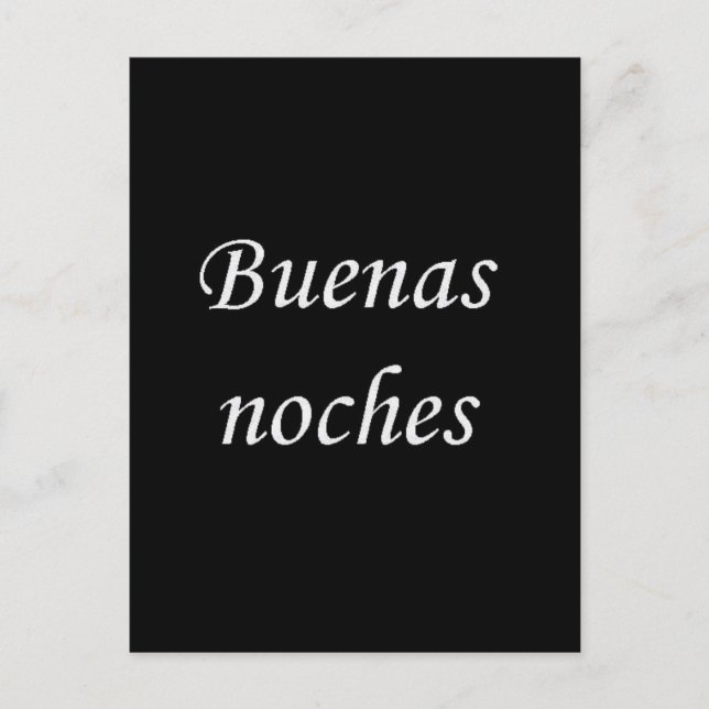 CARTE POSTALE BUENOS NOCHES GOODNIGHT LANGUAGE ESPAGNOL SOUHAITE (Devant)