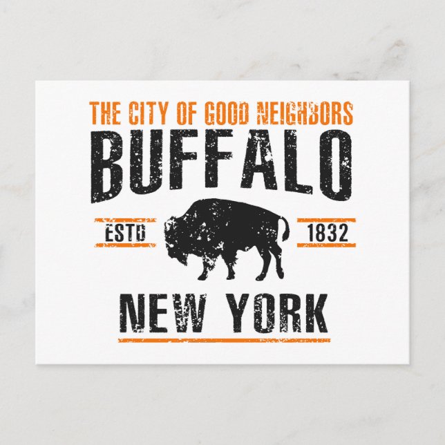 Carte Postale Buffalo (Devant)