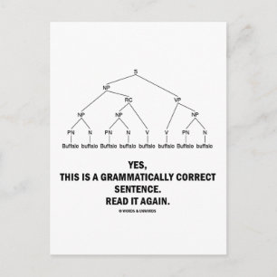 Carte Postale Buffalo (8 Fois) Correction Grammatique De La Pein