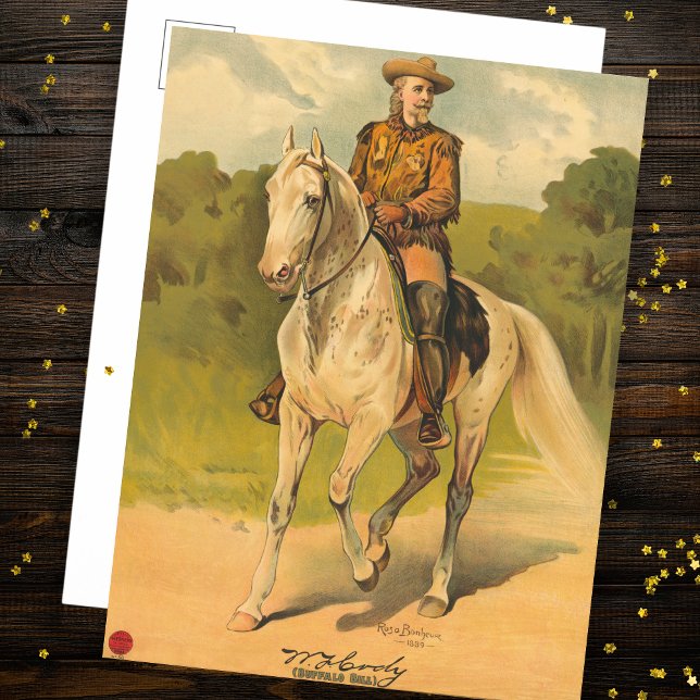 Carte Postale Buffalo Bill Cody à cheval (Créateur téléchargé)