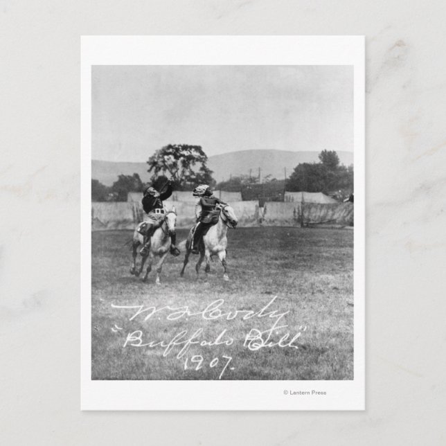 Carte Postale "Buffalo Bill" Cody Riding Horse (Devant)