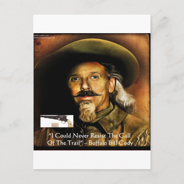 Carte Postale Buffalo Bill Cody Ses Armes & Citations Cadeaux &  (Devant)