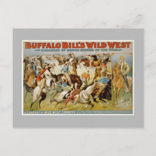 Carte Postale Buffalo Bill wild west show, c1899.