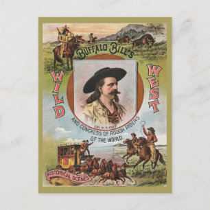 Carte Postale Buffalo Bills Wild West Show 1893 Annonce rétro Vi