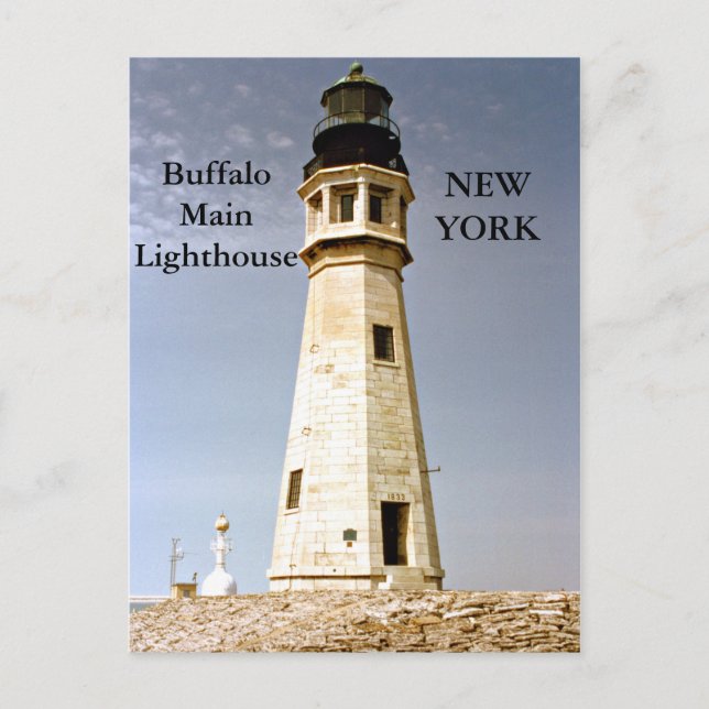 Carte Postale Buffalo Main Lighthouse, New York Postcard (Devant)