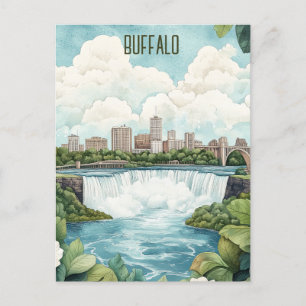Carte Postale Buffalo New York State Travel