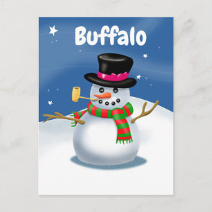 Carte Postale Buffalo Snowman