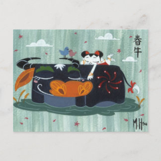 Carte Postale Buffle du printemps