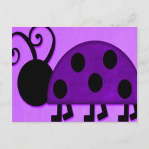 Carte Postale Bug de la dame violette