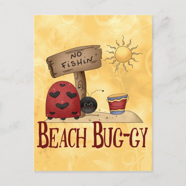 Carte Postale Bug-gy de plage (Devant)