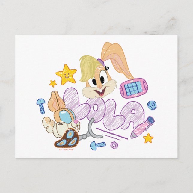 Carte Postale BUGS BUNNY BUILDERS™| Croquis de Lola (Devant)