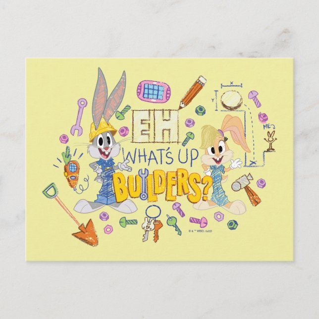 Carte Postale BUGS BUNNY BUILDERS™| Eh, What's Up Builders? (Devant)
