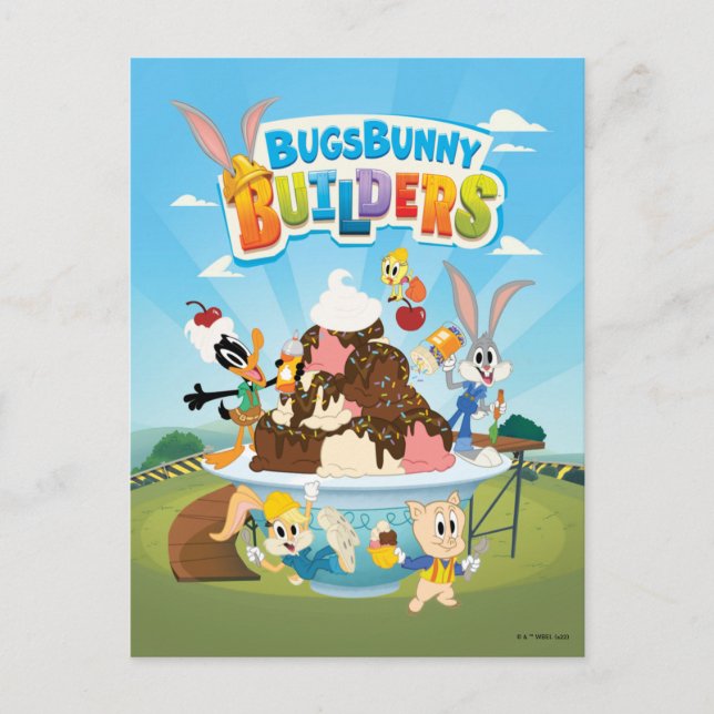 Carte Postale BUGS BUNNY BUILDERS™| Les Looney Builders Glace (Devant)