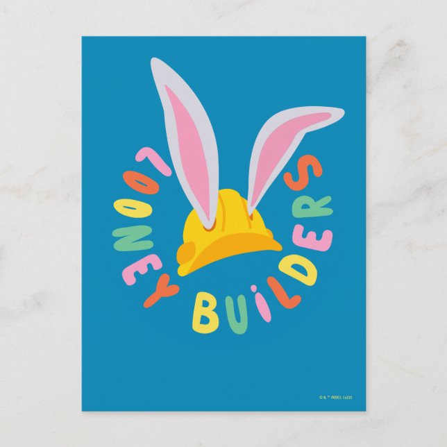 Carte Postale BUGS BUNNY BUILDERS™| Logo Cercle Casque de Chanti (Devant)