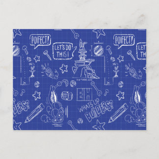 Carte Postale BUGS BUNNY BUILDERS™| Motif de plan de croquis