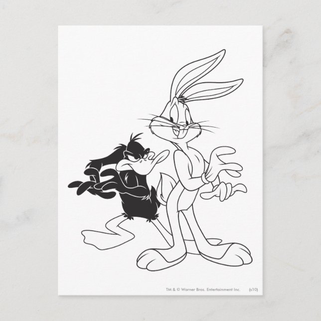 Carte Postale BUGS BUNNY™ et DAFFY DUCK™ (Devant)