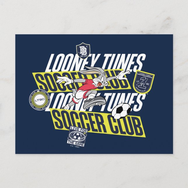 Carte Postale BUGS BUNNY™ LOONEY TUNES™ Soccer Club (Devant)