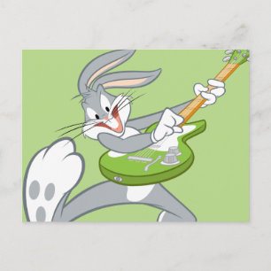 Carte Postale BUGS BUNNY™ Rocking sur guitare