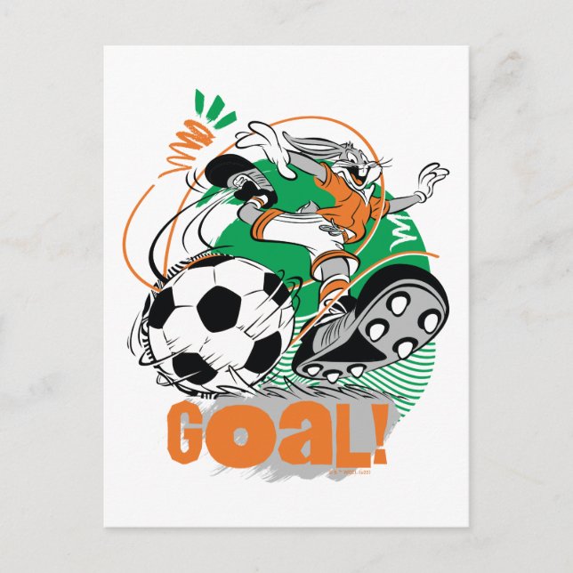 Carte Postale BUGS BUNNY™ Soccer objectif (Devant)
