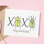 Carte Postale Bugs et baisers Je vous manque École d'insectes<br><div class="desc">Une carte postale amusante et colorée pour faire connaître à vos élèves que vous y pensez ! Customisez avec ce que vous voulez dire, ou contactez-moi et je suis heureux de vous aider à personnaliser ! Ces bugs d'amour seront une douce et amusante surprise pour vos élèves (ou enseignant!) à...</div>