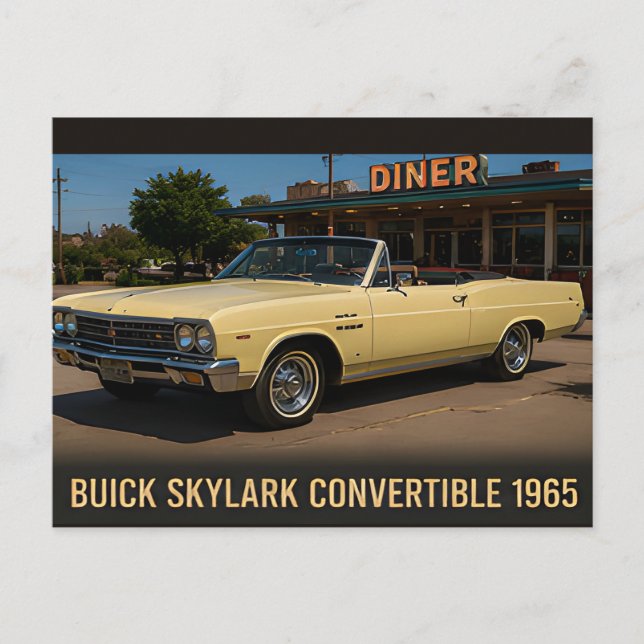 Carte Postale Buick Skylark Cabriolet 1965 (Devant)