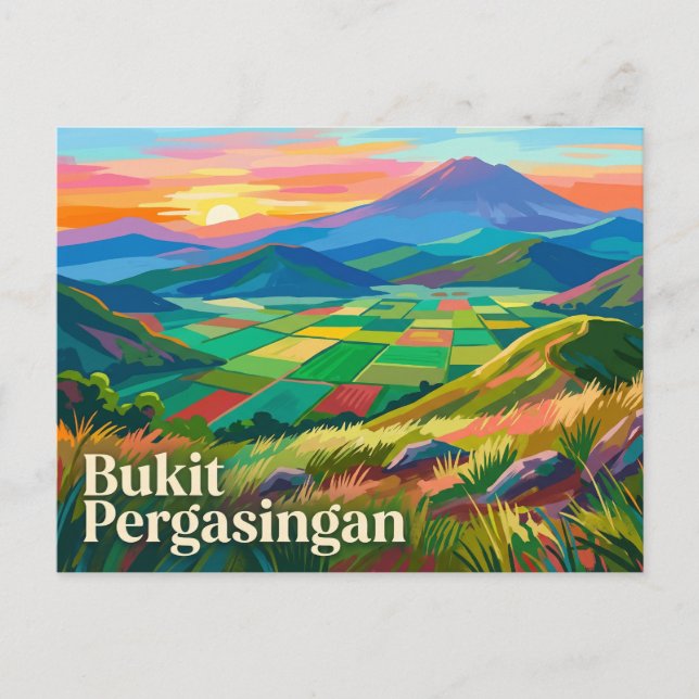 Carte Postale Bukit Pergasingan Indonésie (Devant)