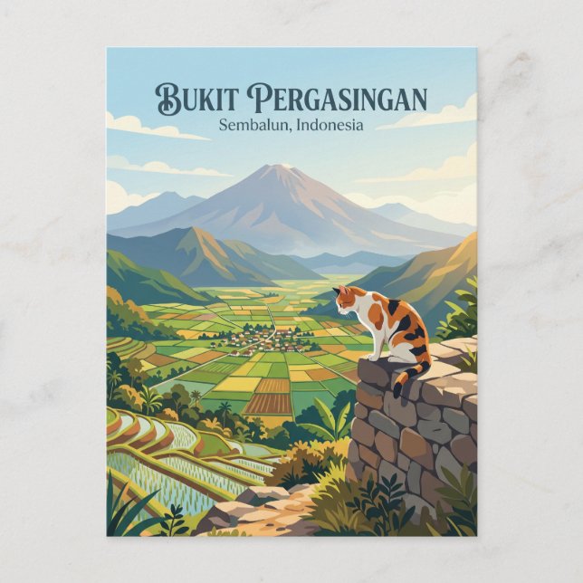 Carte Postale Bukit Pergasingan Indonésie (Devant)