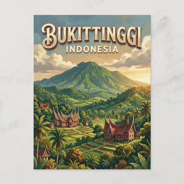Carte Postale Bukittinggi Indonésie (Devant)