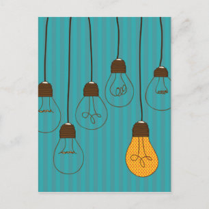 Carte Postale bulbs design