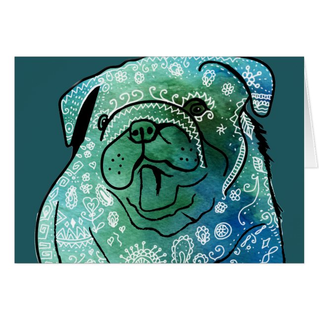 Carte postale Buldog French Buldog (Devant horizontal)